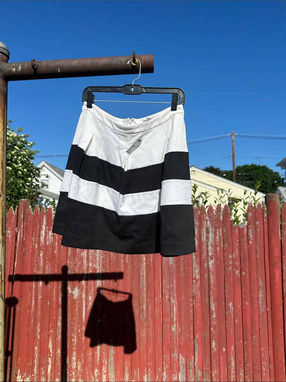 Express Black and White Striped A-Line Skirt size 12 brand new